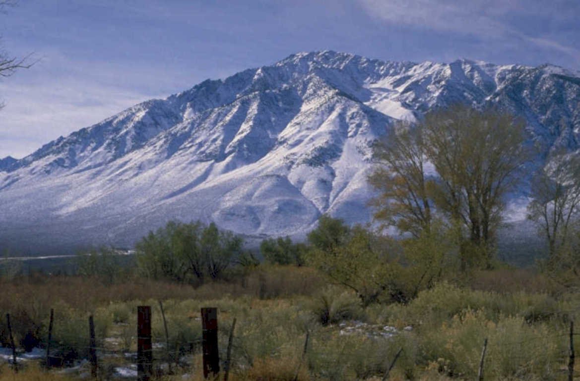 snow mountains fence 1980s 1990s A4 Photo Print