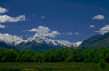 snow mountains meadow 1980s 1990s A4 Photo Print