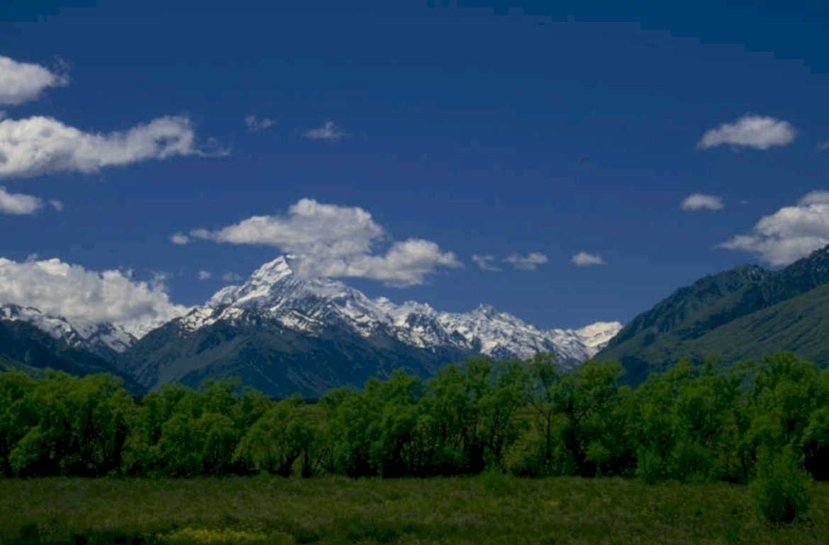 snow mountains meadow 1980s 1990s A4 Photo Print