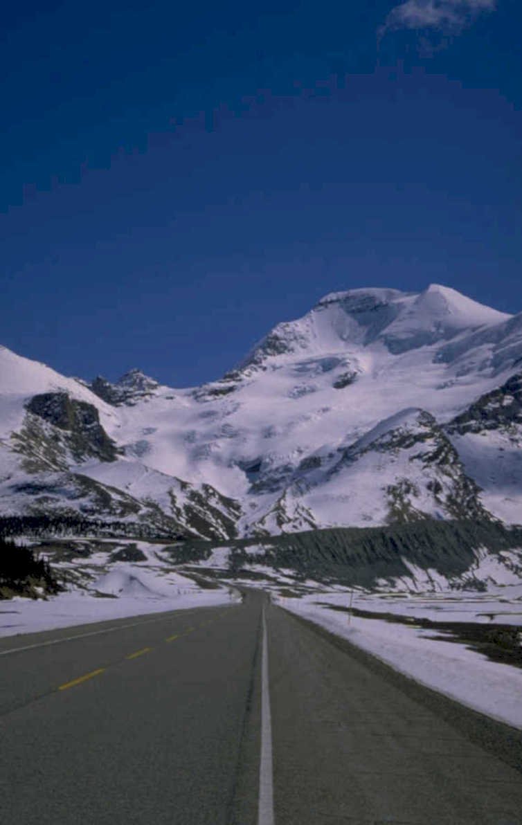 snow mountains road 2 1980s 1990s A4 Photo Print