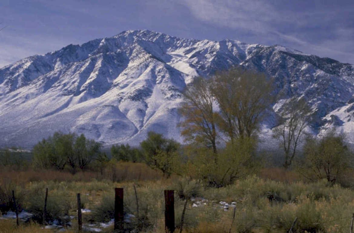 snow mountains sagebrush 1980s 1990s A4 Photo Print