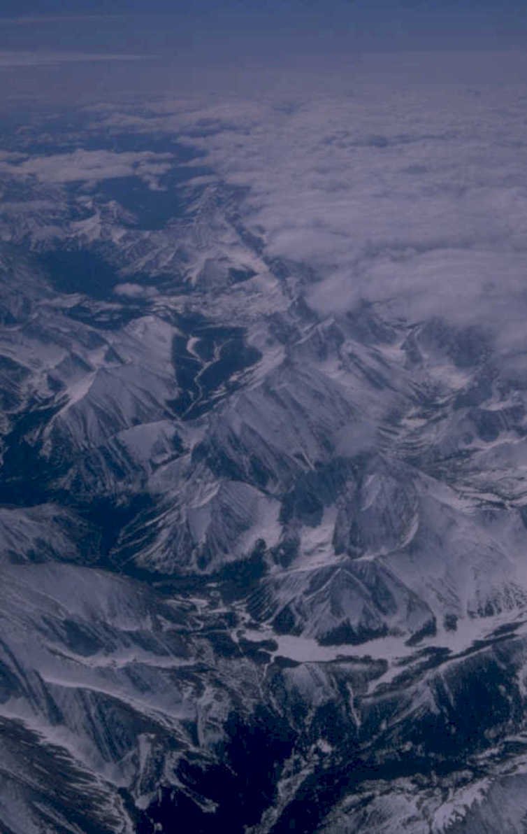snow mountains valley 1 1980s 1990s A4 Photo Print
