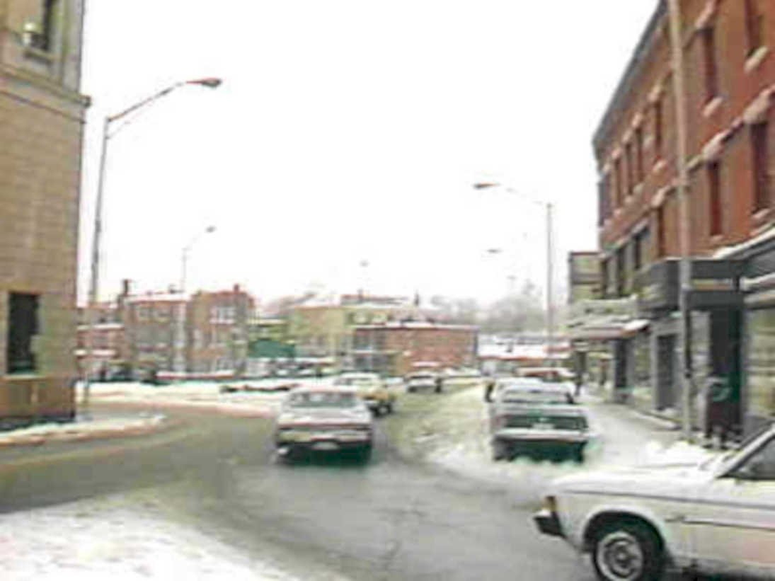 snow street cars1980s 1990s A4 Photo Print