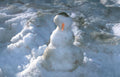 snowman winter scene Vintage A4 Photo Print