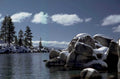 snowy lake mountains 1980s 1990s A4 Photo Print