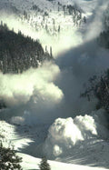 snowy mountain avalanche Vintage A4 Photo Print