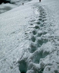 snowy mountain footprints1980s 1990s A4 Photo Print