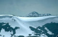 snowy mountain glacier Vintage A4 Photo Print