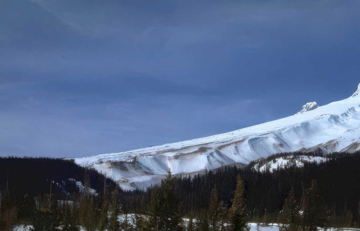 snowy mountain landscape 1 Vintage A4 Photo Print