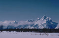snowy mountain landscape 2 Vintage A4 Photo Print