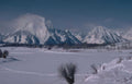 snowy mountain peaks Vintage A4 Photo Print