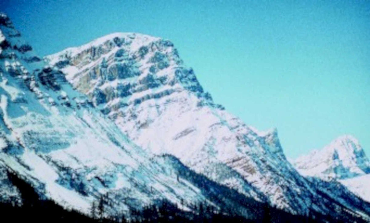 snowy mountain rocks1980s 1990s A4 Photo Print