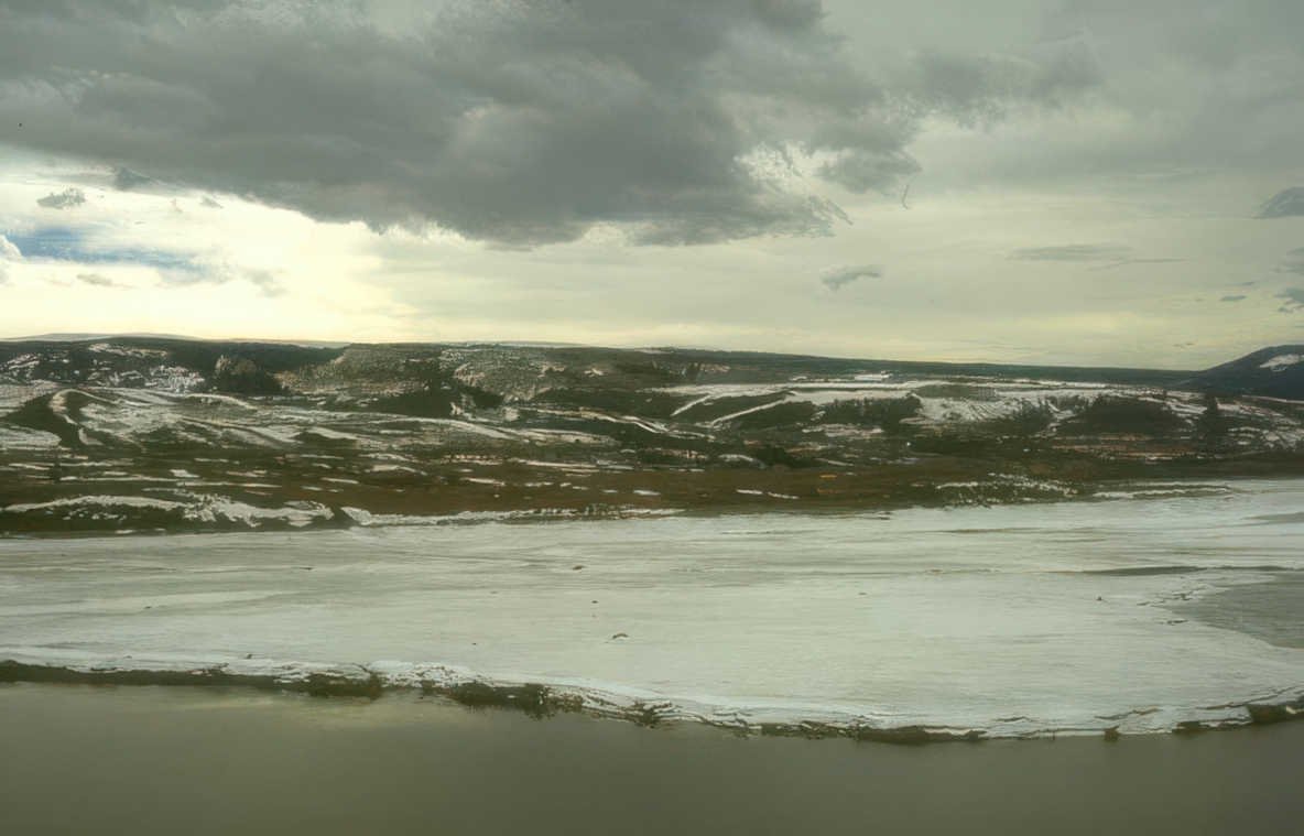 snowy mountain valley Vintage A4 Photo Print