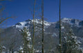 snowy mountain winter Vintage A4 Photo Print