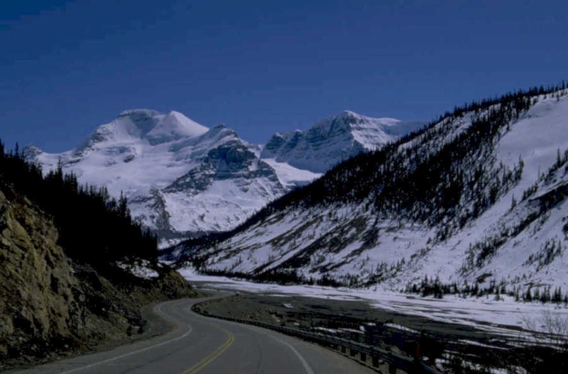 snowy mountains road 1980s 1990s A4 Photo Print 42