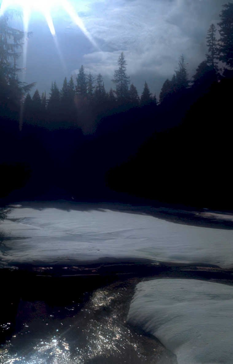 snowy river montana Vintage A4 Photo Print