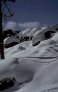 snowy rocks winter 1980s 1990s A4 Photo Print