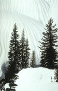 snowy ski slope Vintage A4 Photo Print