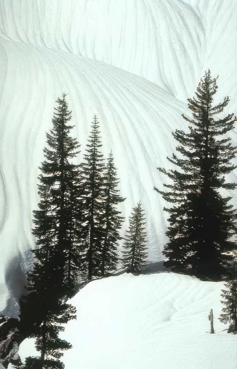 snowy ski slope Vintage A4 Photo Print