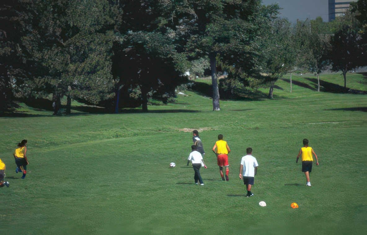 soccer boys ball Vintage A4 Photo Print