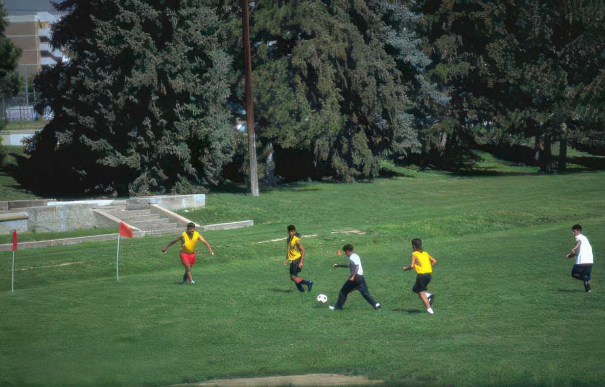 soccer game players 1 Vintage A4 Photo Print