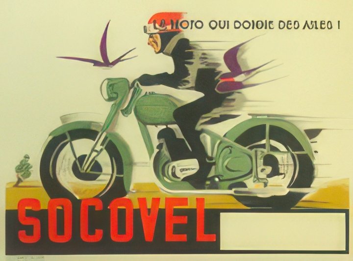 socovel purplebirds web Vintage Advert A4 Photo Print