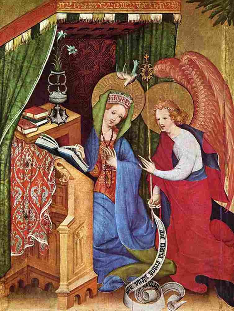 soest Passion Altarpiece Left Wing Mary Annunciation Art A4 Photo Print