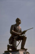 soldier statue pedestal 1980s 1990s A4 Photo Print