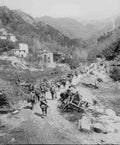 soldiers valley mountains Vintage world war A4 Photo Print