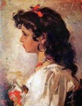 sor Head of a Italian Girl Art A4 Photo Print