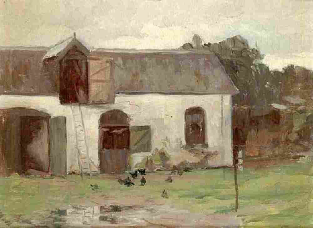 southern farmyard with chickens Art A4 Photo Print