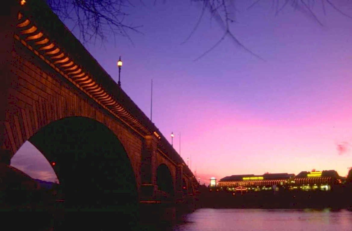 southmountain bridge sunset 1980s 1990s A4 Photo Print