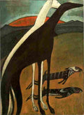 souza cardoso the greyhounds Art A4 Photo Print