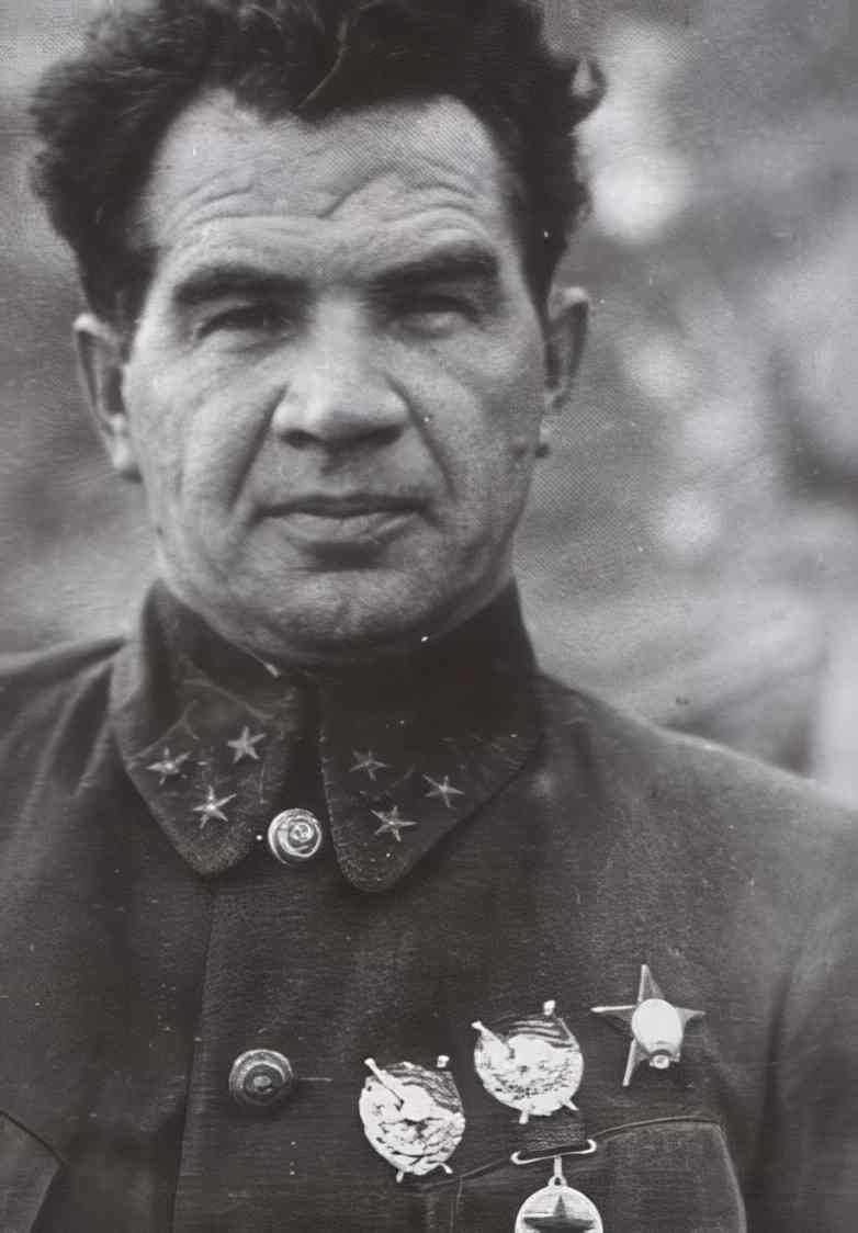 soviet officer portrait Vintage world war A4 Photo Print