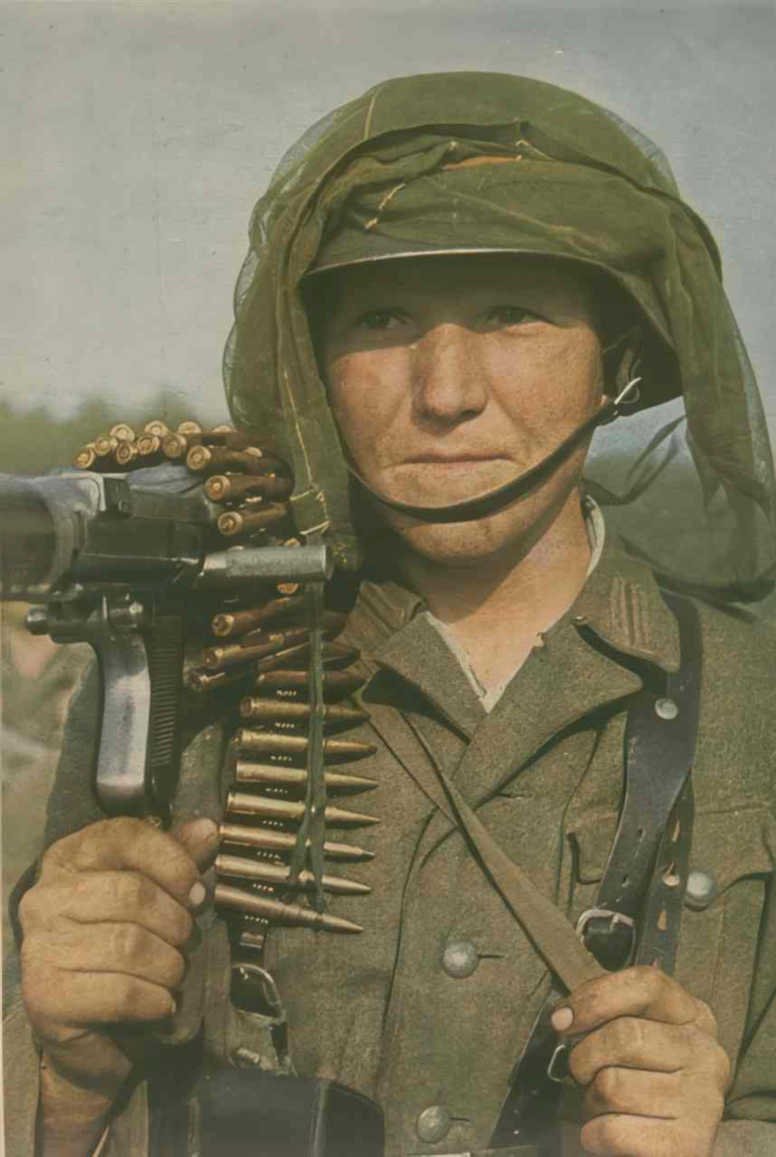 soviet soldier maxim Vintage world war A4 Photo Print