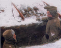 soviet soldiers trench 2 Vintage world war A4 Photo Print