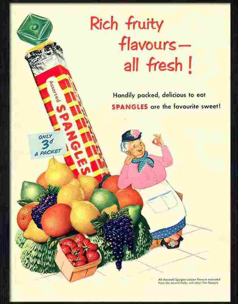 spangles 1950s Advert A4 Photo Print