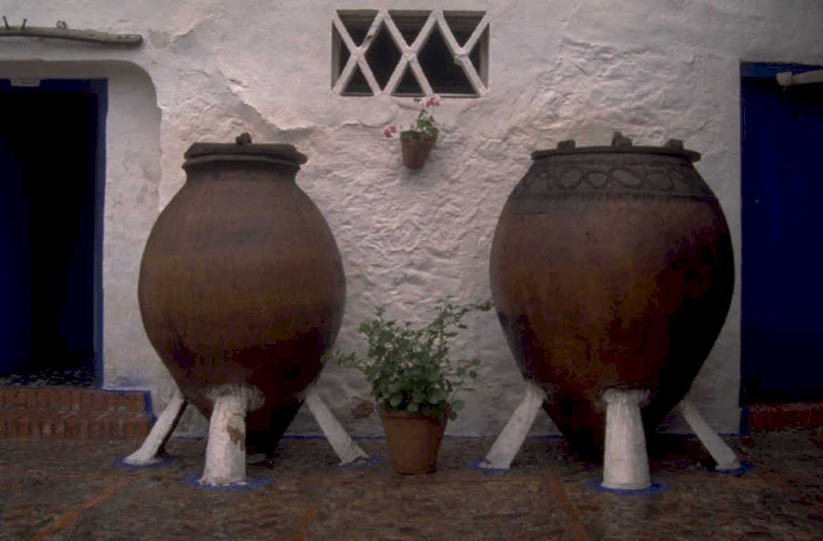 spanish courtyard pots 1980s 1990s A4 Photo Print
