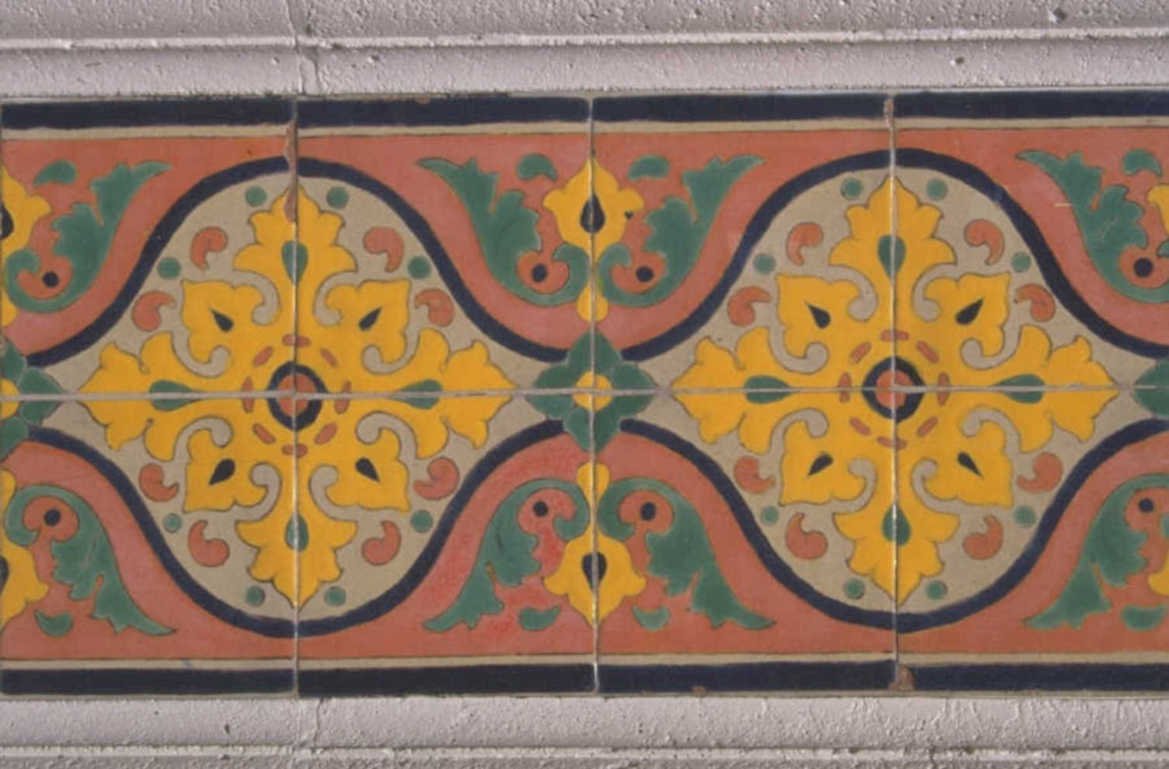 spanish tile border 1980s 1990s A4 Photo Print