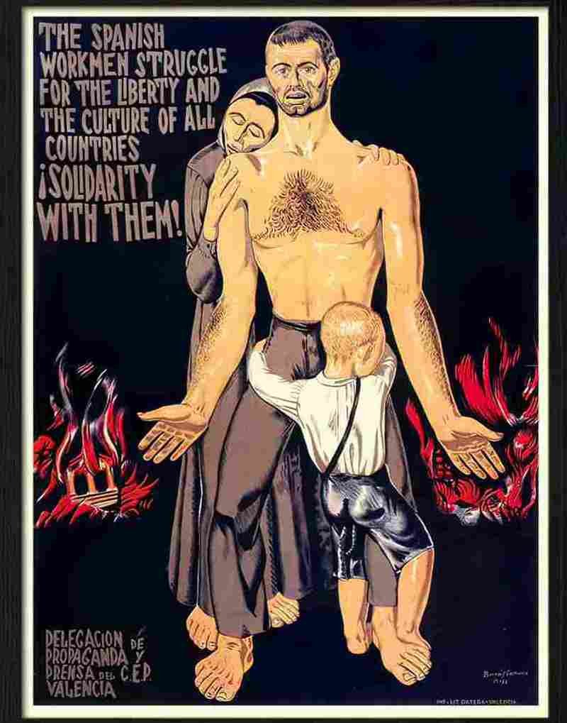 spanish workmen struggle juan borras casanova 1936 civil war poste Advert A4 Photo Print