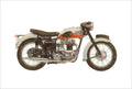 special edition limited Triumph Bonneville 1959 t120 pencil A4 Photo Print