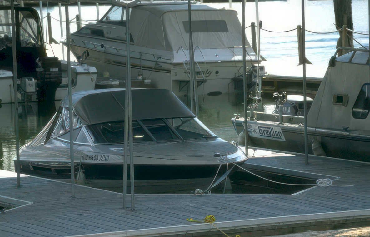 speedboat dock uscg Vintage A4 Photo Print