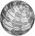 sphere surface with fishes mc escher 1958 A4 Photo Print