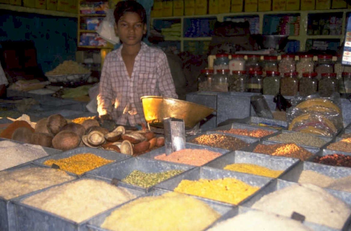 spice grains stall 1980s 1990s A4 Photo Print