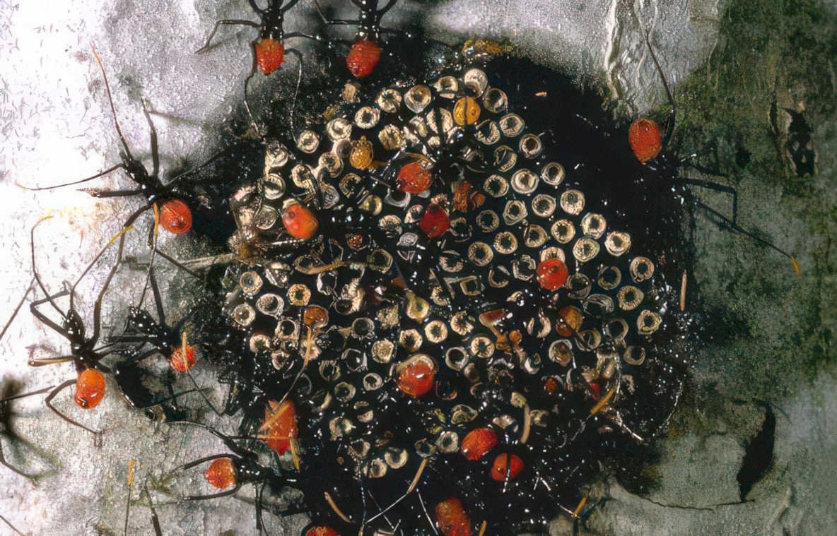 spider egg sac Vintage A4 Photo Print