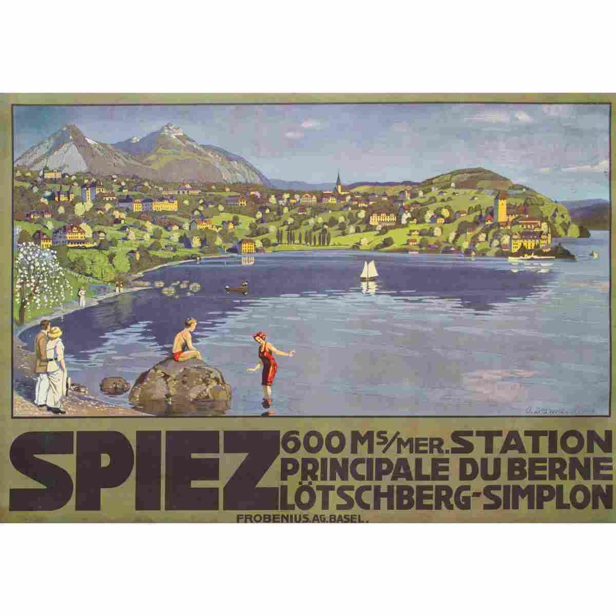 spiez oskar doswald 1913 2 Advert A4 Photo Print