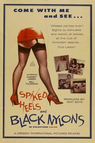 spiked heels and black nylons  01 film star poster A4 Photo Print