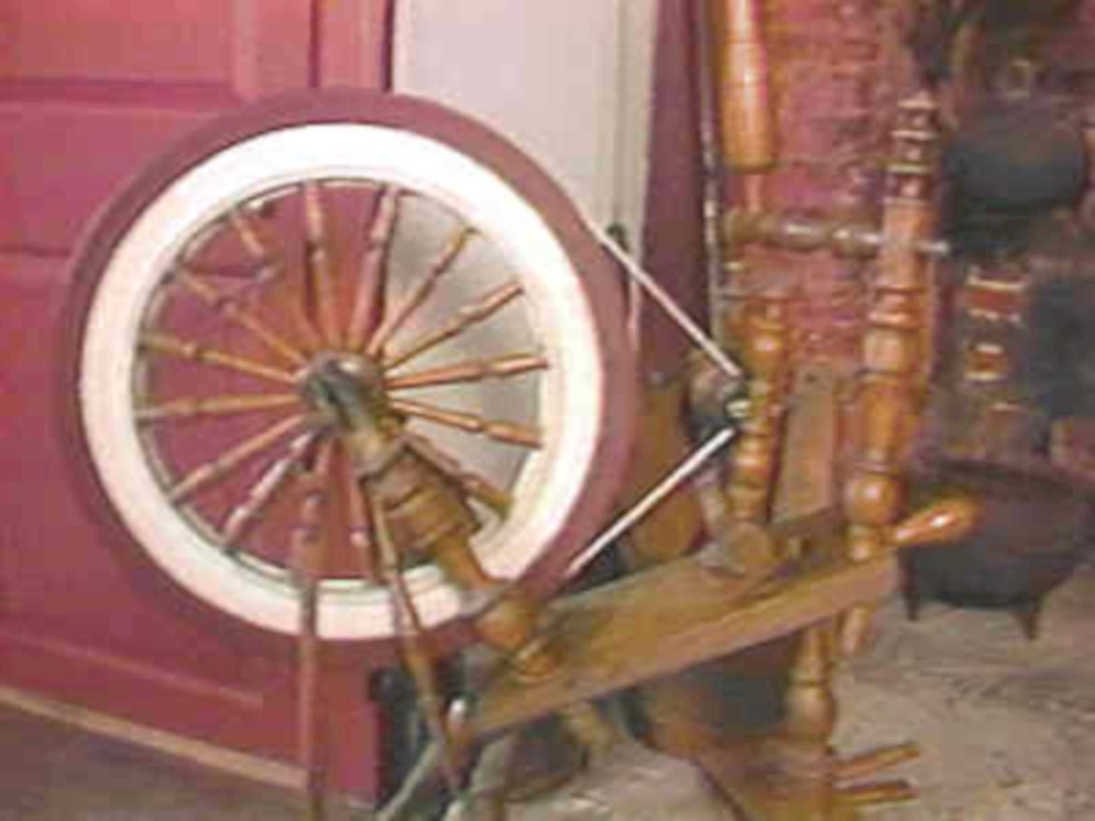 spinning wheel rustic1980s 1990s A4 Photo Print