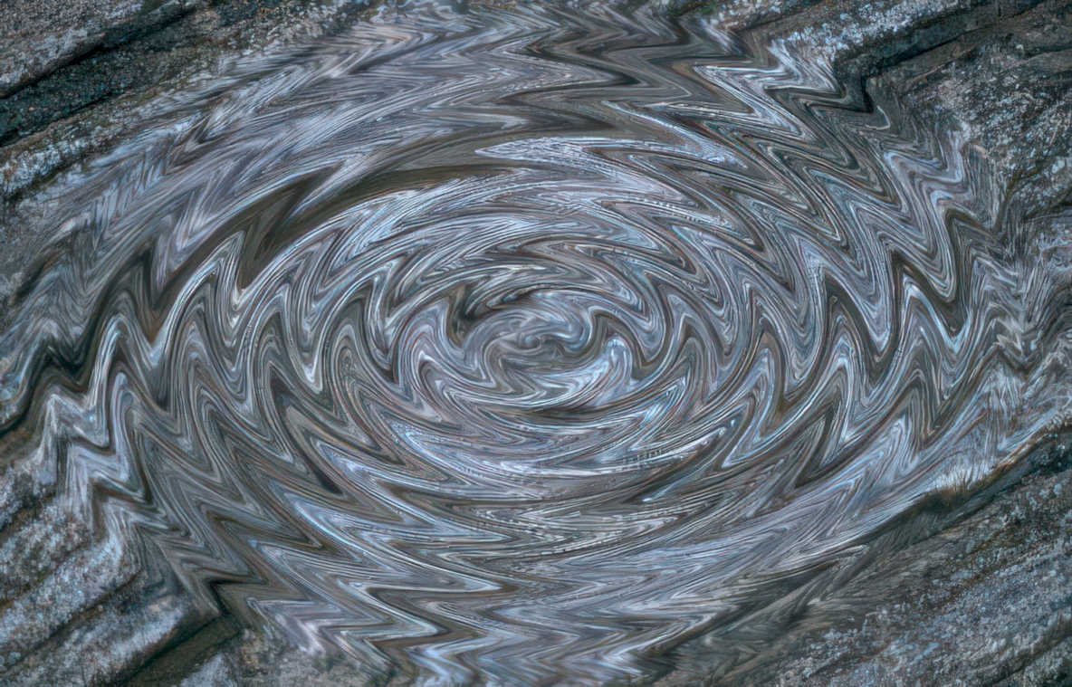 spiral gray abstract Vintage A4 Photo Print
