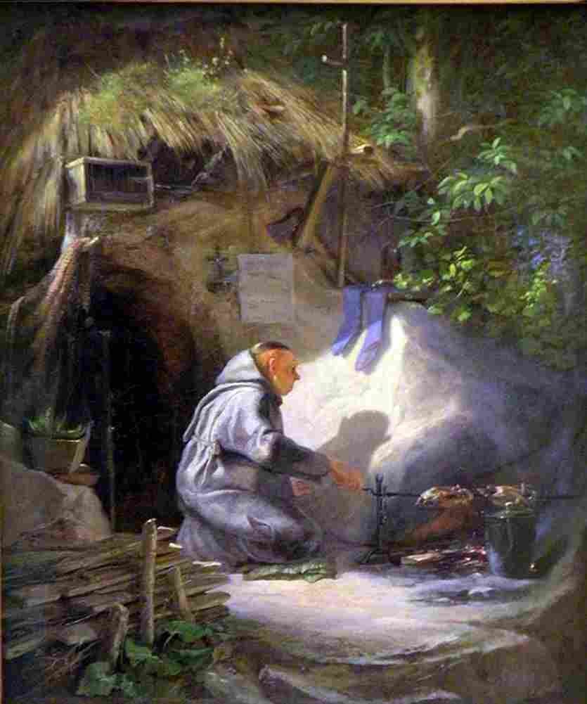 spit Monk Making Fried Chicken Art A4 Photo Print